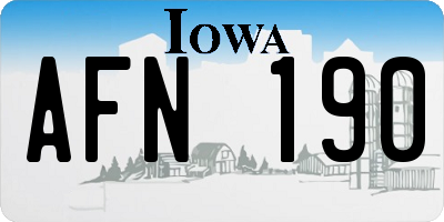 IA license plate AFN190