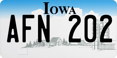 IA license plate AFN202