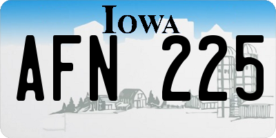 IA license plate AFN225