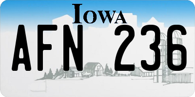 IA license plate AFN236