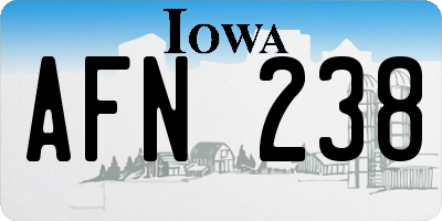 IA license plate AFN238