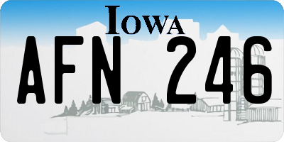 IA license plate AFN246