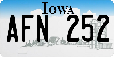 IA license plate AFN252