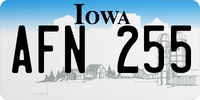 IA license plate AFN255