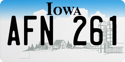 IA license plate AFN261