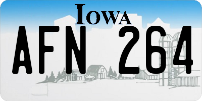 IA license plate AFN264