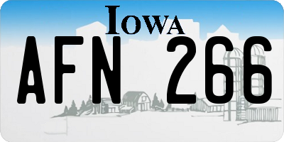 IA license plate AFN266
