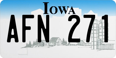 IA license plate AFN271
