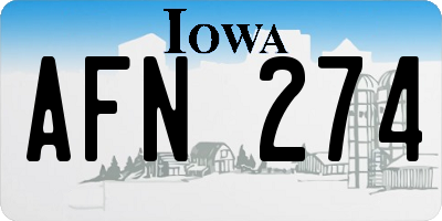 IA license plate AFN274