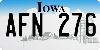 IA license plate AFN276