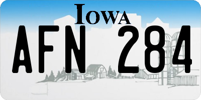 IA license plate AFN284