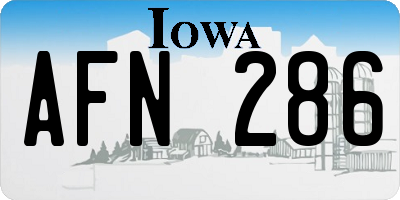 IA license plate AFN286