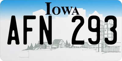 IA license plate AFN293
