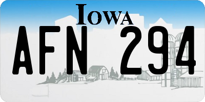 IA license plate AFN294