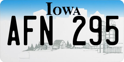 IA license plate AFN295