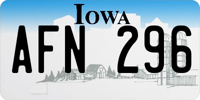 IA license plate AFN296