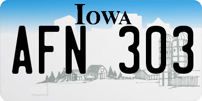 IA license plate AFN303