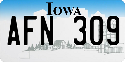 IA license plate AFN309