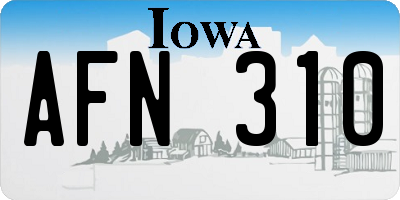 IA license plate AFN310