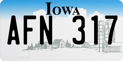 IA license plate AFN317