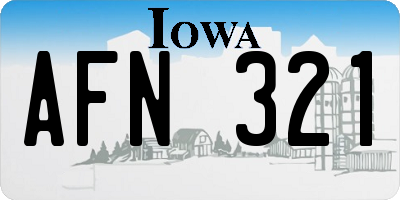 IA license plate AFN321