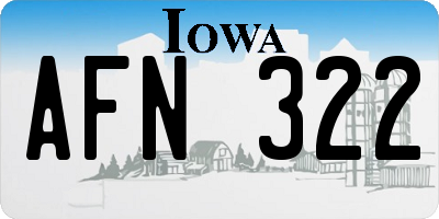 IA license plate AFN322