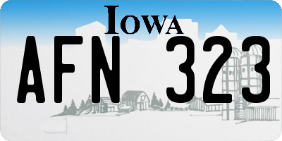 IA license plate AFN323