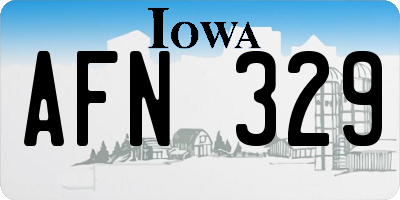 IA license plate AFN329