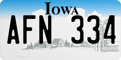 IA license plate AFN334