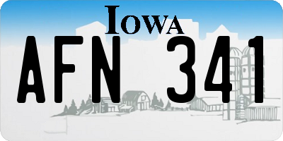 IA license plate AFN341