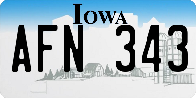 IA license plate AFN343