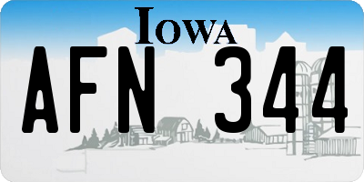 IA license plate AFN344