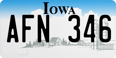 IA license plate AFN346