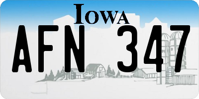 IA license plate AFN347