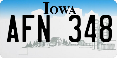 IA license plate AFN348