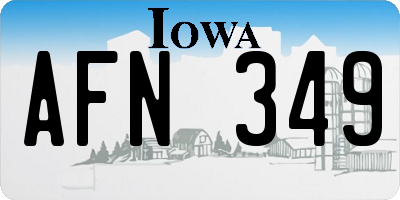 IA license plate AFN349