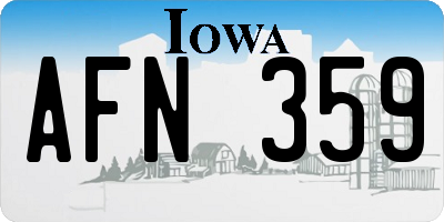 IA license plate AFN359