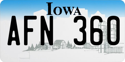 IA license plate AFN360