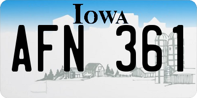 IA license plate AFN361