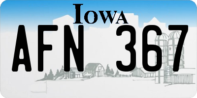 IA license plate AFN367