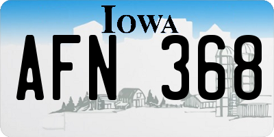 IA license plate AFN368