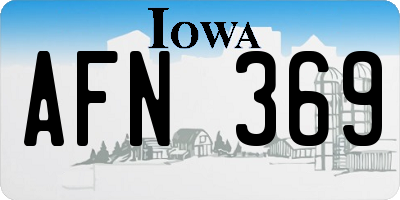 IA license plate AFN369