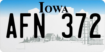 IA license plate AFN372