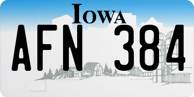 IA license plate AFN384