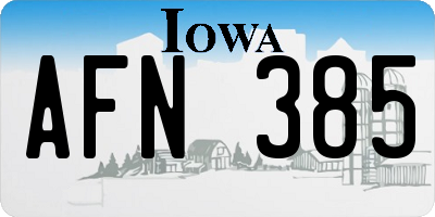 IA license plate AFN385