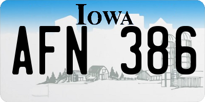 IA license plate AFN386