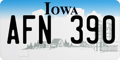 IA license plate AFN390