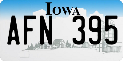 IA license plate AFN395