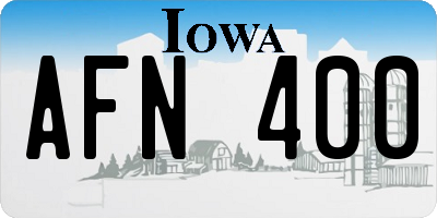 IA license plate AFN400
