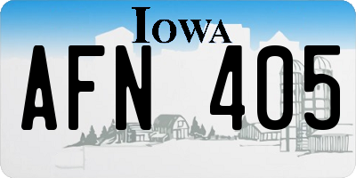 IA license plate AFN405